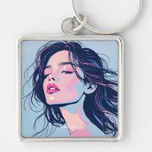Fantasy Cute Pink Blue Girl Key Ring