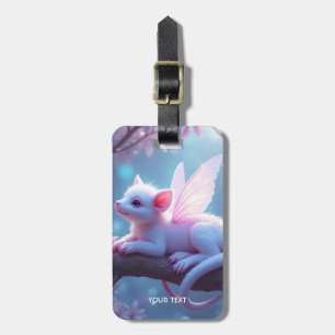 Fantasy Cute Pink Creature Forest Luggage Tag