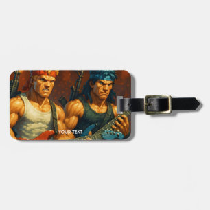 Fantasy Cute Pixelized Rock Band Luggage Tag