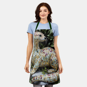Fantasy Cute Playful Otter Sculpture Apron