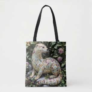 Fantasy Cute Playful Otter Sculpture Tote Bag