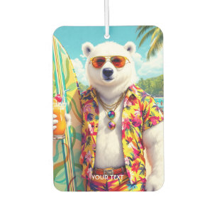 Fantasy Cute Polar Bear Beach Car Air Freshener