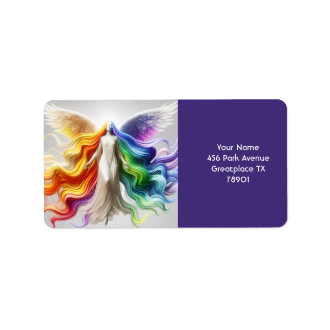 Fantasy Cute Pride Rainbow Angel Label (Front)