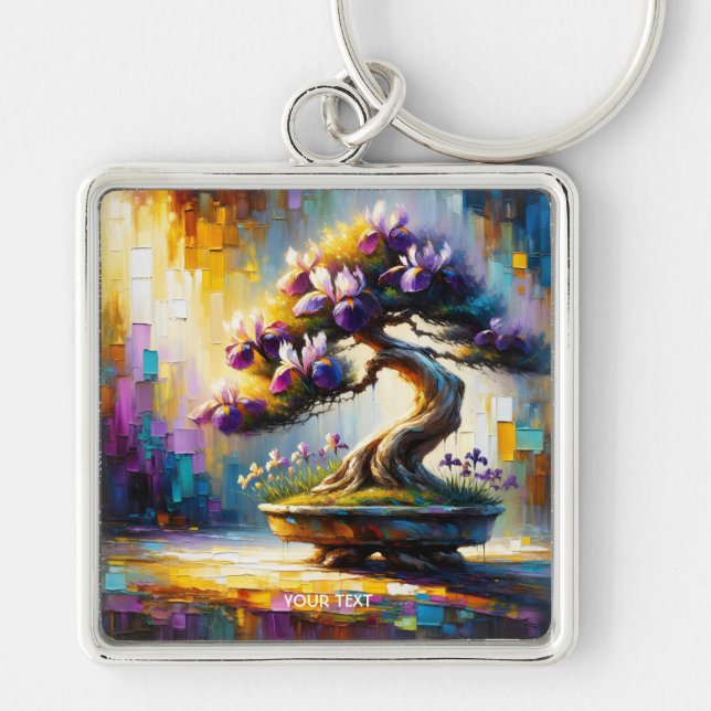 Fantasy Cute Purple Mini Tree Key Ring (Front)