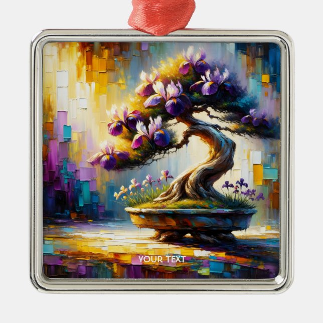 Fantasy Cute Purple Mini Tree Metal Tree Decoration (Front)