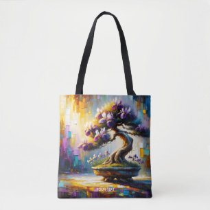 Fantasy Cute Purple Mini Tree Tote Bag