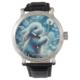 Fantasy Cute Rabbit Bunny Flower Watch