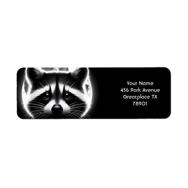 Fantasy Cute Racoon Face Moon (Front)