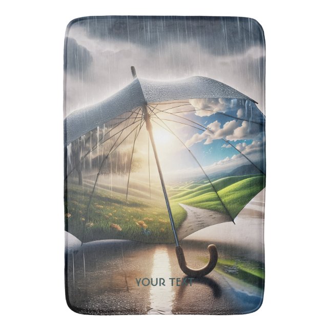 Fantasy Cute Rain Umbrella Sun Bath Mat (Front Vertical)