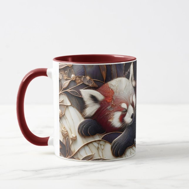 Fantasy Cute Red Panda Art Mug (Left)