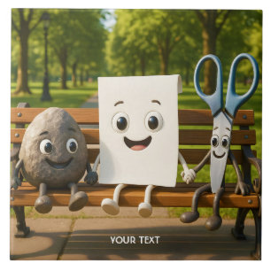 Fantasy Cute Rock Paper Scissors Tile