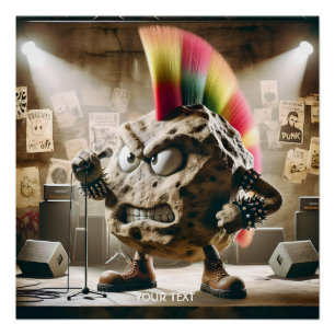 Fantasy Cute Rock Punk Singer Poster