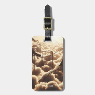Fantasy Cute Rollercoaster In Clouds Luggage Tag