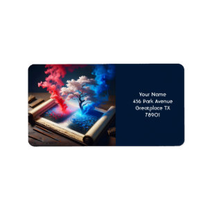 Fantasy Cute Sakura Blue Red Label