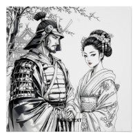 Fantasy Cute Samurai Geisha Pencil