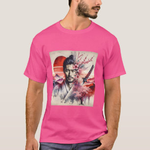 Fantasy Cute Samurai Sun Katana T-Shirt