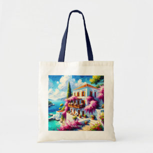 Fantasy Cute Sea Villa House Tote Bag