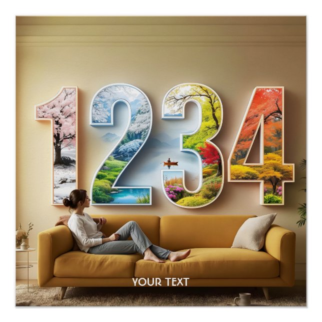 Fantasy Cute Season Four Numbers Poster (Front)