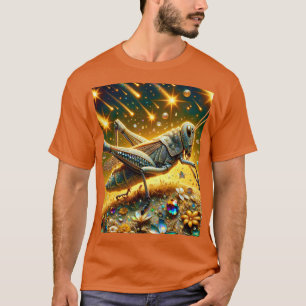 Fantasy Cute Sequin Grasshopper Stars T-Shirt