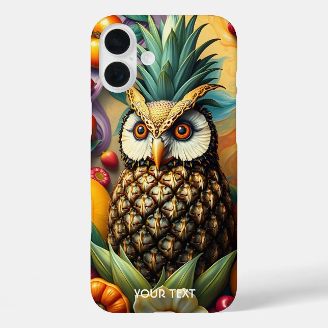 Fantasy Cute Serene Pineapple Owl Case-Mate iPhone Case (Back)