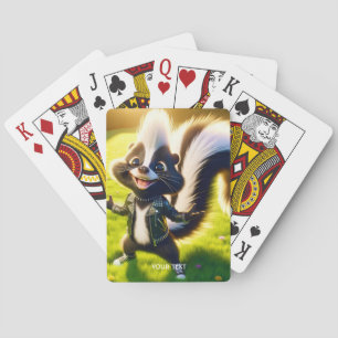 Fantasy Cute Skunk Punk Style Playing Cards