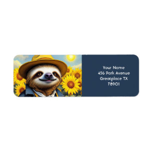 Fantasy Cute Sloth Van Gogh