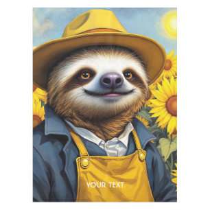 Fantasy Cute Sloth Van Gogh Tablecloth