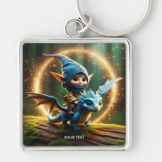 Fantasy Cute Small Flying Creature Key Ring (Front)