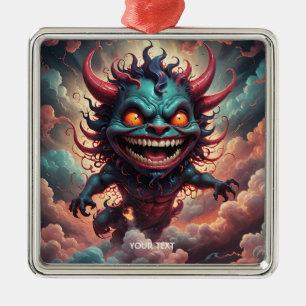 Fantasy Cute Small Laughing Creature Metal Tree Decoration