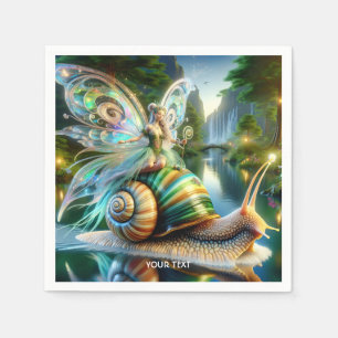 Fantasy Cute Snail Girl River Napkin