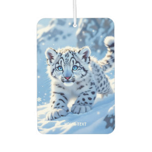 Fantasy Cute Snow Baby Leopard Car Air Freshener
