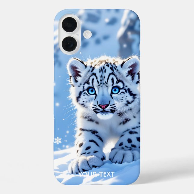 Fantasy Cute Snow Baby Leopard Case-Mate iPhone Case (Back)