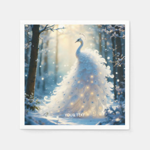 Fantasy Cute Snow White Peacock Napkin