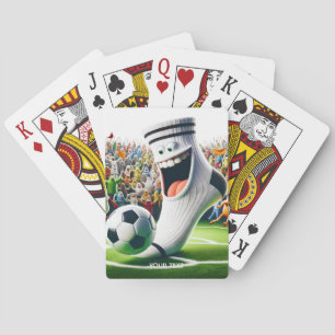Fantasy Cute Soccer Ball Sock Playing Cards