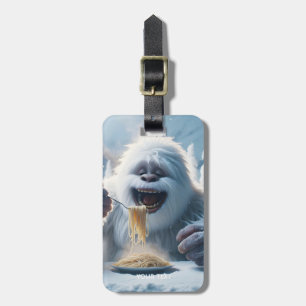 Fantasy Cute Spaghetti Yeti Snow Luggage Tag
