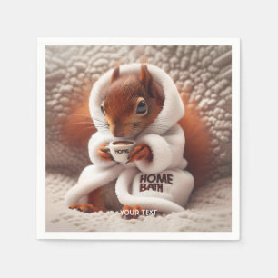 Fantasy Cute Squirrel Coffee Cup  Napkin