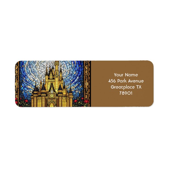 Fantasy Cute Stained Glass Castle (Front)