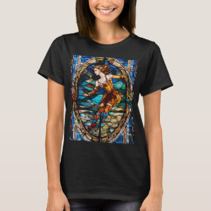 Fantasy Cute Stained Glass Figure Skating T-Shirt