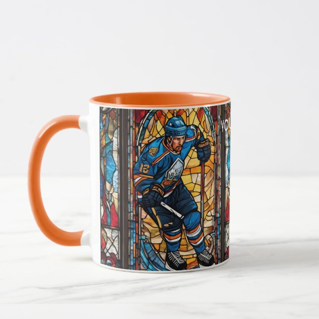 Fantasy Cute Stained Ice Hockey Mug (Left)