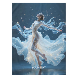 Fantasy Cute Stars Lady Dancing Tablecloth