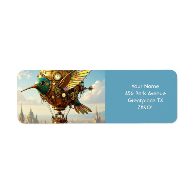 Fantasy Cute  Steampunk Bird Sky (Front)