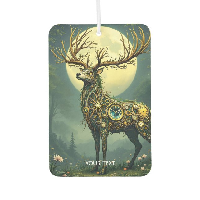 Fantasy Cute Steampunk Deer Forest Car Air Freshener (Front)