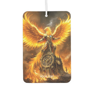 Fantasy Cute Steampunk Flames Phoenix Car Air Freshener