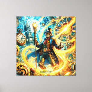 Fantasy Cute Steampunk Time Wizard Canvas Print