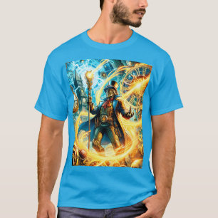 Fantasy Cute Steampunk Time Wizard T-Shirt