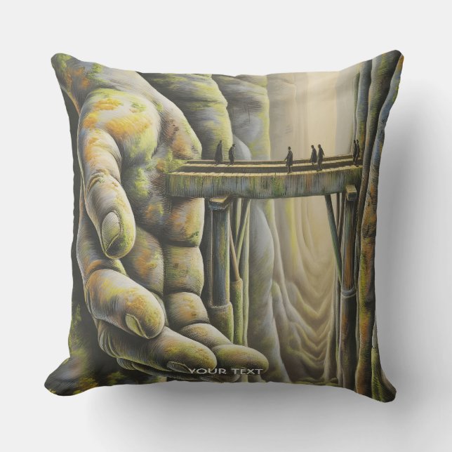 Fantasy Cute Stone Hand Bridge Cushion (Front)