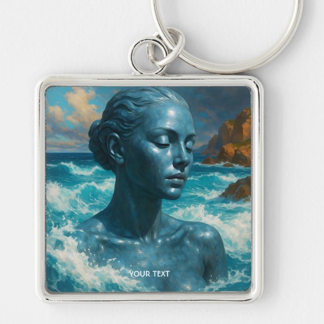 Fantasy Cute Stone Skin Sea Key Ring (Front)