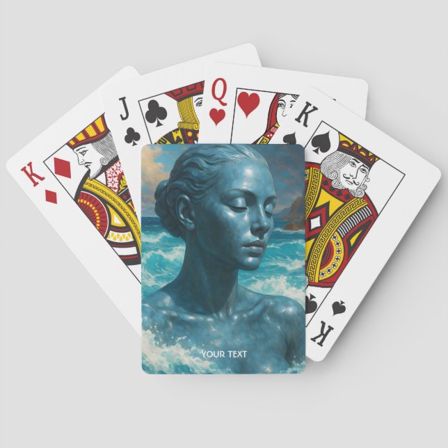 Fantasy Cute Stone Skin Sea Playing Cards (Back)