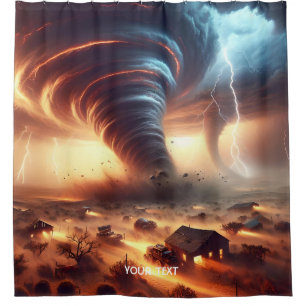 Fantasy Cute Storm Desert Farm Shower Curtain