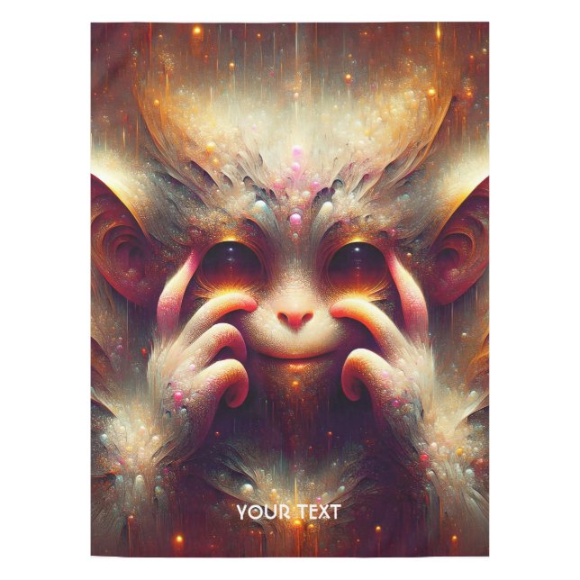 Fantasy Cute Strange Beautiful Creature Tablecloth (Front)